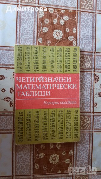 Четиризначни математически таблици, снимка 1