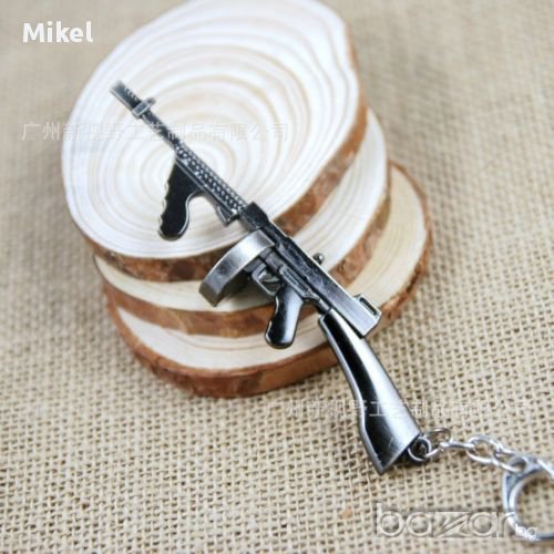 Метален ключодържател Томи Гън Machine Gun Thompson Miniature Weapon, снимка 1