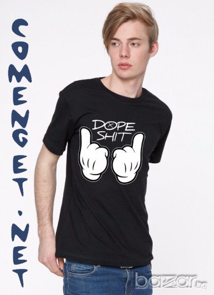Ново! Дизайнерска мъжка тениска MICKEY DOPE SHIT ! Създай модел по Твой дизайн, свържи се нас!, снимка 1
