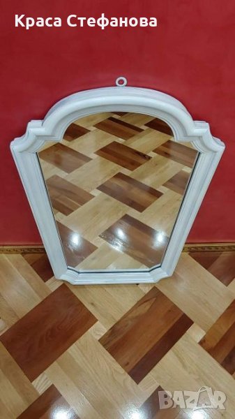 Запазено огледало с дървена рамка, снимка 1