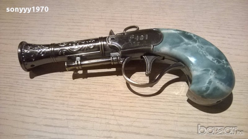 F-101 пистолет/запалка с седефена дръжка-18/10см-внос швеицария, снимка 1