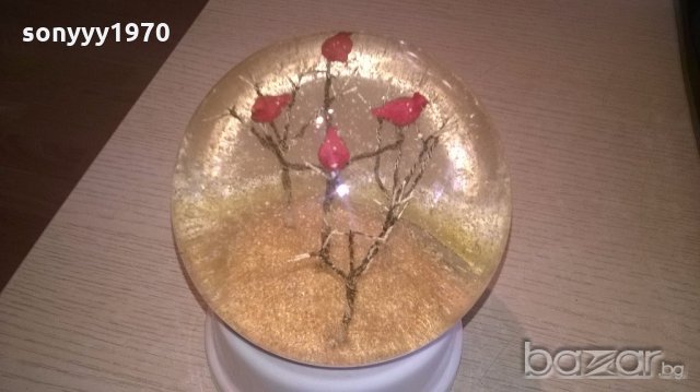 красиво преспапие с мелодия-механика-17/12см-внос англия, снимка 5 - Колекции - 19360439