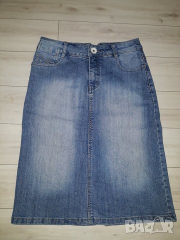 Синя дънчена пола с цепка марка Gallop , снимка 3 - Поли - 23703601