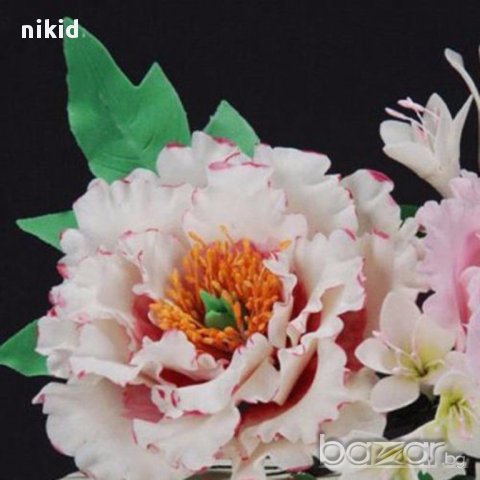 сет 4 огромни пластмасови резци форми за направа рошаво голямо цвете божур украса торта фондан резец, снимка 3 - Форми - 15457399