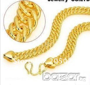 Невероятно красив Мъжки Ланец - позлатен с 18к злато Нов модел №25 , снимка 6 - Колиета, медальони, синджири - 11501493