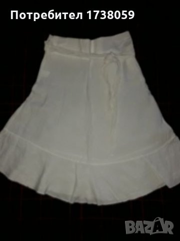  Нова.Бяла леНена пола, снимка 1 - Поли - 22028526