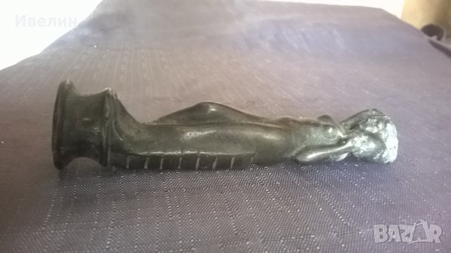 стара метална статуетка арт деко, снимка 3 - Антикварни и старинни предмети - 23911884