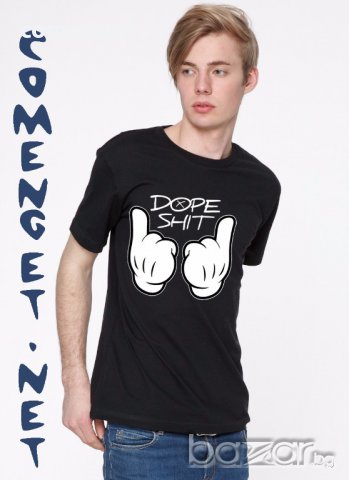 Ново! Дизайнерска мъжка тениска MICKEY DOPE SHIT ! Създай модел по Твой дизайн, свържи се нас!, снимка 1 - Тениски - 13864245