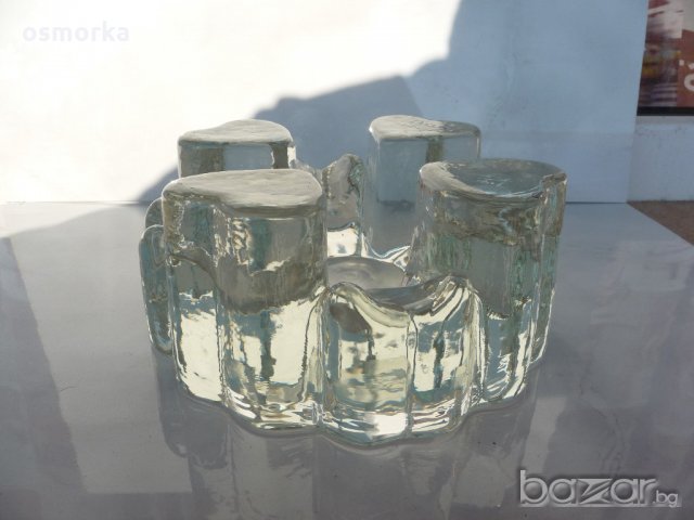 Голям тежък стъклен пепелник за цигари и пури на сърца любов, снимка 3 - Други стоки за дома - 20551809