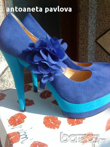 обувки в два цвята  , снимка 4 - Дамски обувки на ток - 11528191