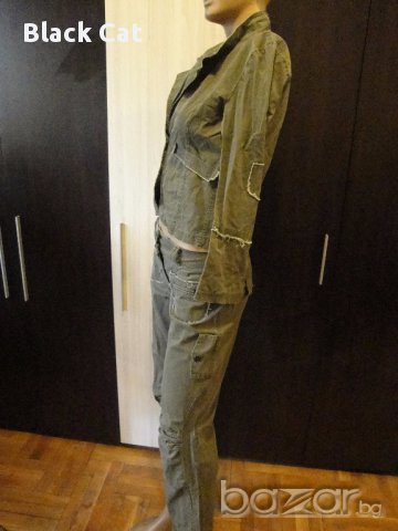 Зелен дамски костюм – панталон / панталони + дамско сако, блейзър, яке, комплект, сет, лот, снимка 11 - Костюми - 17883542