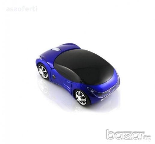 USB Мишка за компютър под формата на кола-синя, снимка 3 - Клавиатури и мишки - 19758688