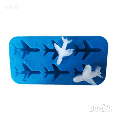 самолет самолетчета силиконов молд форма за бонбони шоколад гипс сапун калъп фондан тесто декор и др, снимка 1 - Форми - 23012222
