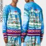 D&G Dolce and Gabbana Lake Como Boat Print Мъжка Блуза тип Пуловер size 52 (L)