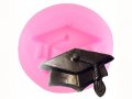Мини тога шапка за завършване дипломиране абсолвент абитуриент бал силиконов молд форма декорация , снимка 1 - Форми - 25914757