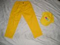 Жълти дънки и шапка с козирка, снимка 1 - Детски панталони и дънки - 18291149