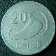 20 цента 1969, Фиджи, снимка 1 - Нумизматика и бонистика - 12024741