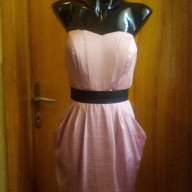 Бебешко розова къса сатенена рокля H&М С, снимка 1 - Рокли - 14664517