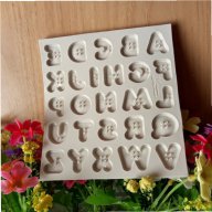 латинска азбука копчета букви латиница силиконов молд форма за декорация торта фондан шоколад , снимка 1 - Форми - 18090993