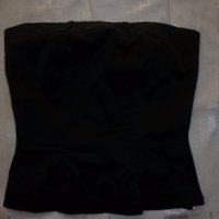 Късо черно бюстие сатен  , снимка 1 - Корсети, бюстиета, топове - 19137565