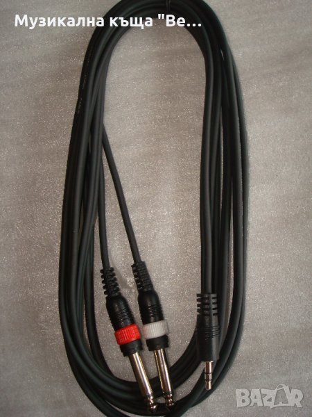 Аудио кабел мини стерео жак - два жака /3м./, снимка 1
