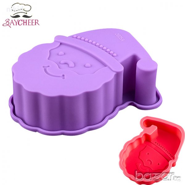 Santa Claus Дядо Коледа средна силиконова форма за кекс желе сапун декорация, снимка 1