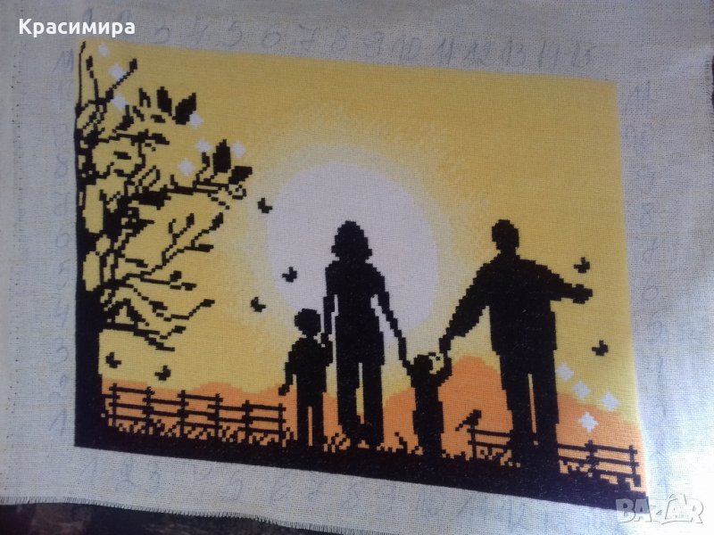 Гоблен "Щастливо семейство", снимка 1