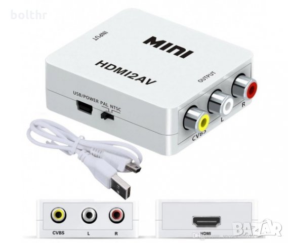 Преобразувател от HDMI към AV, снимка 1 - Кабели и адаптери - 24813875
