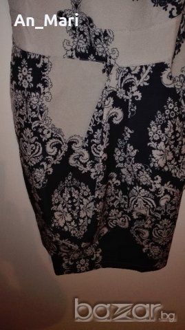 Рокля „Ками” в тъмносиньо с бежово намалена на 18.00лв, снимка 8 - Рокли - 19916119