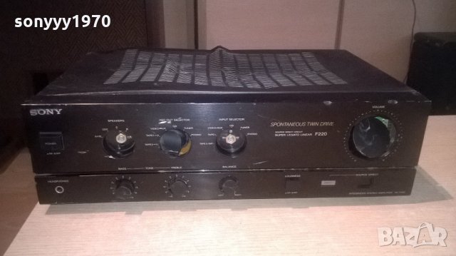 sony ta-f220 stereo amplifier-за ремонт/части-внос швеицария, снимка 1 - Ресийвъри, усилватели, смесителни пултове - 22301676