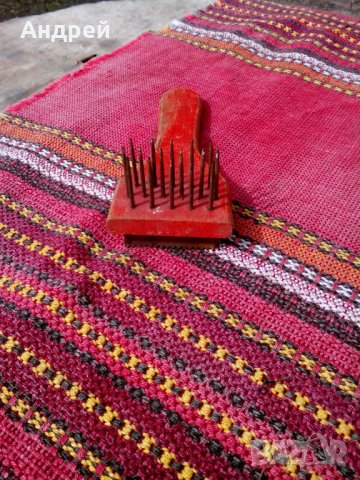 Стар инструмент,чесало,чепкало, снимка 4 - Антикварни и старинни предмети - 24756473