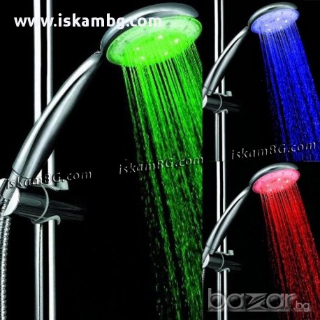 Светеща душ слушалка в 3 цвята - 808, снимка 7 - Други - 13569684