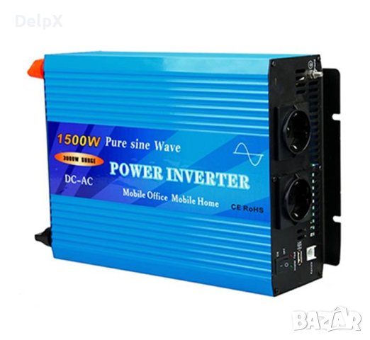 Инвертор синусоидален TY-1500-S 24VDC/220VAC 1500W