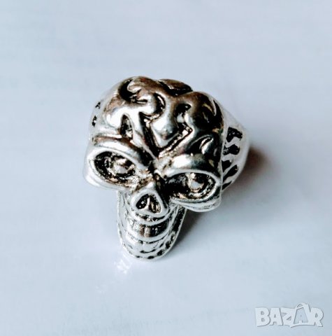 Пръстен неръждаема стомана, череп, пънк, хеви метал