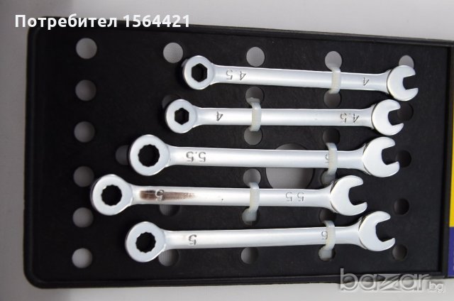 Мини гаечни ключове 5 бр, 4-6 мм, немски, Donau,  Германия
