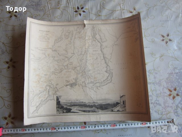 Стара карта Сиракуза 1839, снимка 1 - Колекции - 25432602