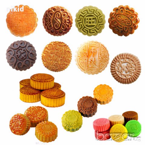 4 лунни сладки китайски молд форма поликарбонат за направа на бисквитки мъфини, снимка 5 - Форми - 17424297