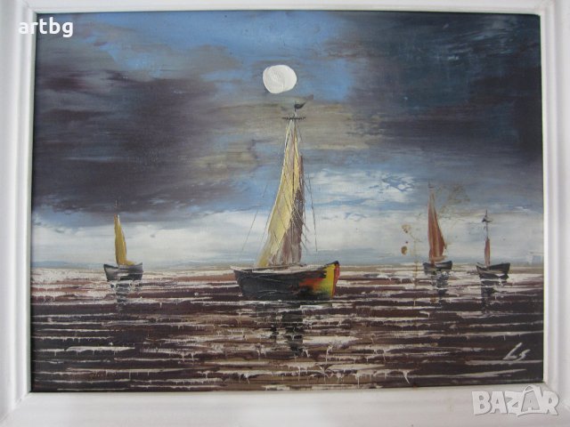 Автентична картина "Свечеряване", снимка 2 - Картини - 24721804