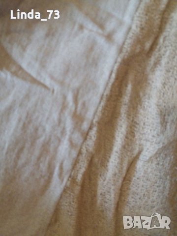 Дам.пола-"OM>BR"-/дънк.плат+лен+дантела/,цвят-св.син+бежов+кремав. Закупена от Италия., снимка 13 - Поли - 21934042