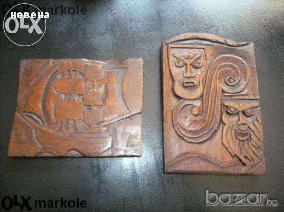  Стари пана дърворезба , снимка 2 - Пана - 13273095