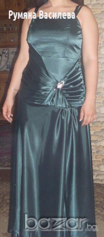 Продавам тюркоазена бална рокля с чанта, снимка 2 - Рокли - 8503721