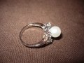 Пръстен с бяла перла, снимка 4