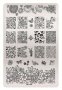 огромен Шаблон за щампа печати за нокти плочка с цветя HK-08 номер, снимка 1 - Продукти за маникюр - 15138132