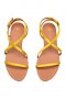 Нови жълти равни сандали н. 41- 42, снимка 1 - Сандали - 23210744