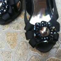  Италиански официални сандали с камъни, снимка 3 - Сандали - 22315585