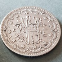 5 куруш Османска Сребърна Монета 1327 3 1911 година Mehmed V, снимка 2 - Нумизматика и бонистика - 22273790