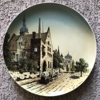 Голяма старинна стенна чиния от XIXв. VILLEROY&BOCH-2, снимка 1 - Антикварни и старинни предмети - 13475266