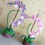 Орхидея от мъниста, снимка 13 - Декорация за дома - 16986339