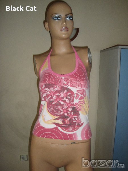 Ефектен розов дамски топ / потник, с гол гръб, дамска блуза / тениска без ръкави,ръкав,дамско бюстие, снимка 1
