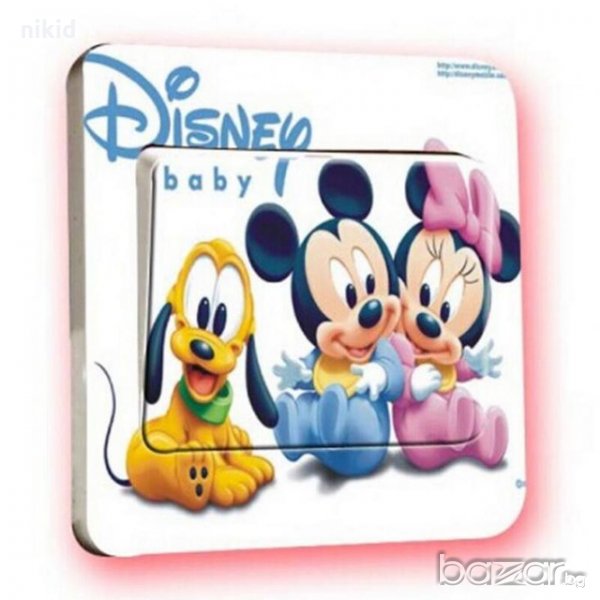 Disney baby Мики и Мини Маус бебе стикер за контакт ключ на лампа копчето, снимка 1